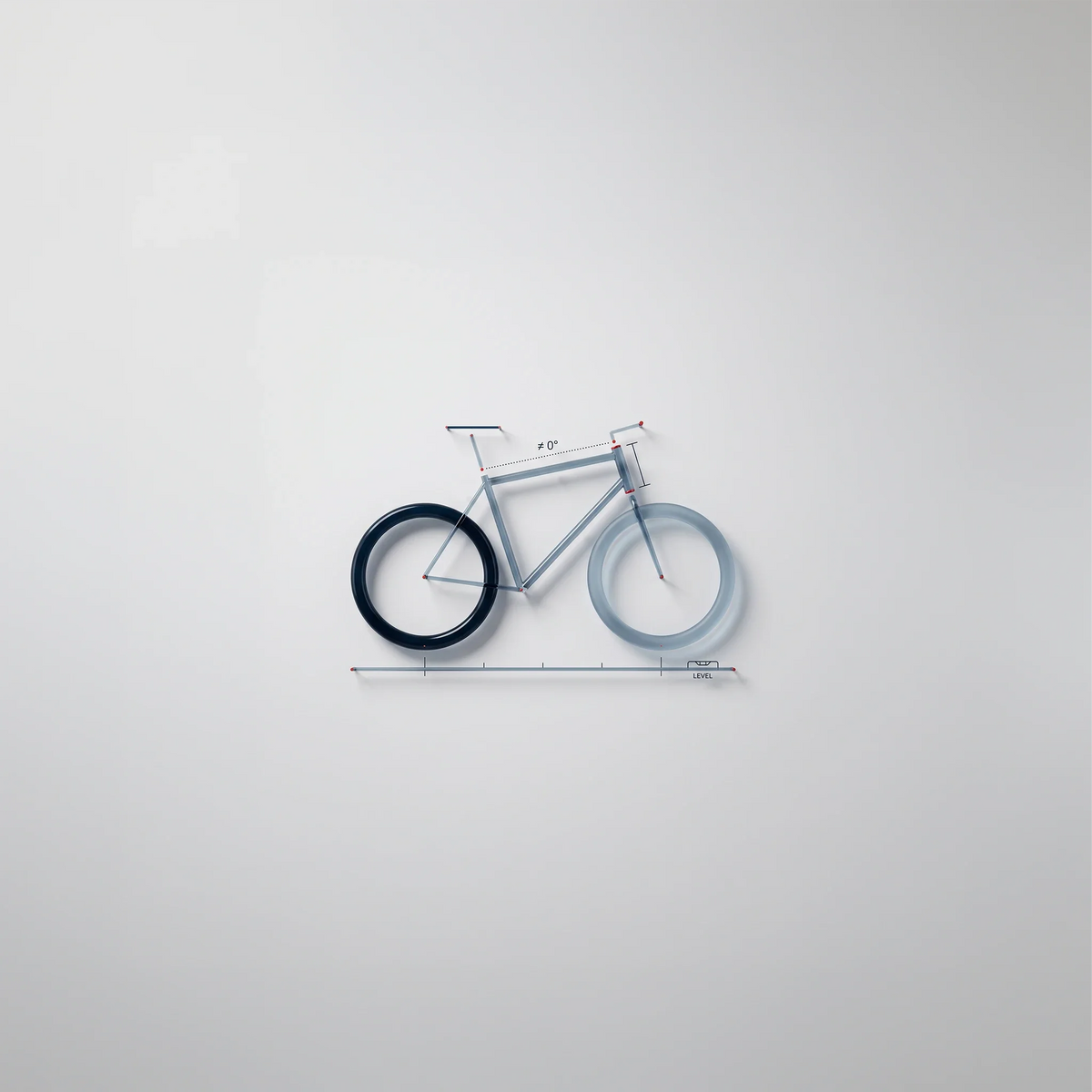 How to hang a bike with a sloping top tube so it sits level